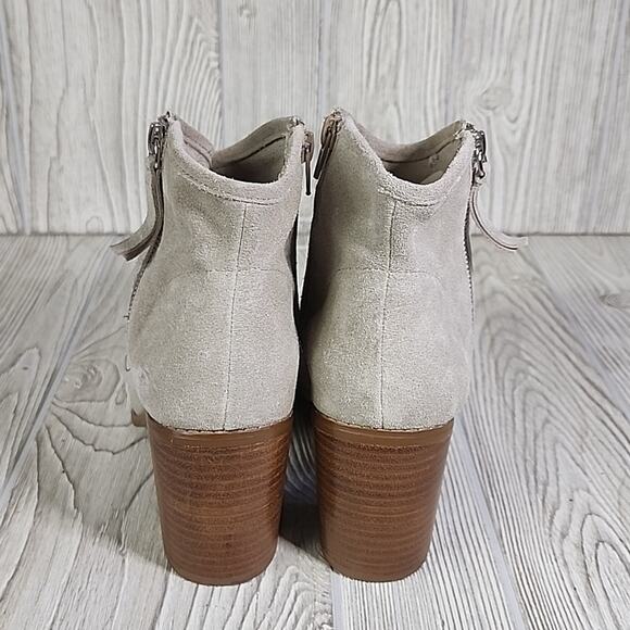 Asos Taupe Leather Suede Ankle Boots Womens Size 7 - Picture 5 of 13